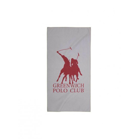 Greenwich Polo Club Πετσέτα Γυμναστηρίου με Μικροΐνες Γκρι 45x90cm