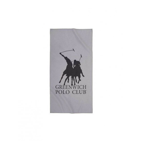 Greenwich Polo Club Πετσέτα Γυμναστηρίου με Μικροΐνες Γκρι 45x90cm