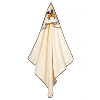 Greenwich Polo Club Βρεφική Κάπα-Μπουρνούζι με Κουκούλα Baby Essential Beige 80x80εκ.