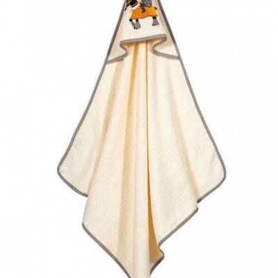 Greenwich Polo Club Βρεφική Κάπα-Μπουρνούζι με Κουκούλα Baby Essential Beige 80x80εκ.