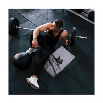 Greenwich Polo Club Πετσέτα Γυμναστηρίου με Μικροΐνες Γκρι 45x90cm