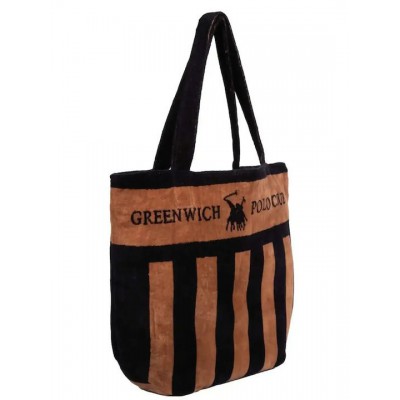 Greenwich Polo Club Υφασμάτινη Τσάντα Θαλάσσης Καφέ