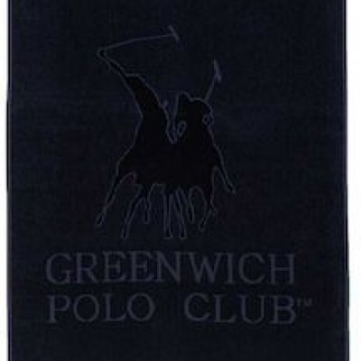 Greenwich Polo Club Πετσέτα Θαλάσσης Βαμβακερή Μαύρη με Κρόσσια 190x90εκ.