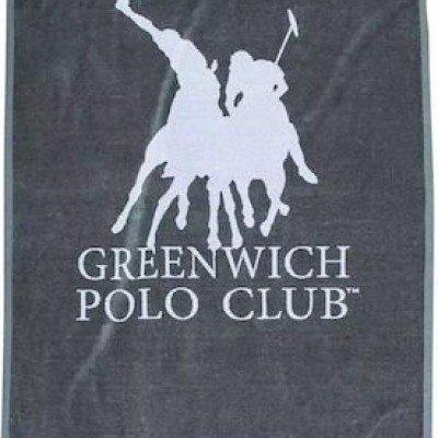 Greenwich Polo Club Πετσέτα Θαλάσσης Βαμβακερή Γκρι 180x90εκ.