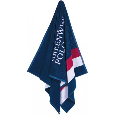 Greenwich Polo Club Πετσέτα Θαλάσσης Βαμβακερή Μπλε 180x90εκ.