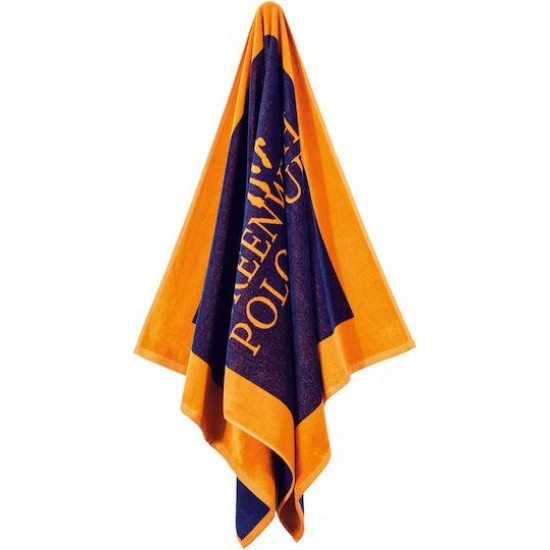 Greenwich Polo Club Πετσέτα Θαλάσσης Βαμβακερή Πορτοκαλί 180x90εκ.
