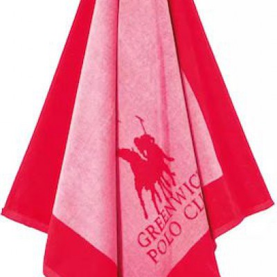 Greenwich Polo Club Πετσέτα Θαλάσσης Βαμβακερή Ροζ 180x90εκ.