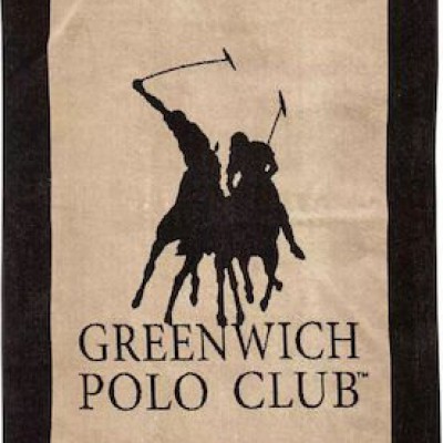 Greenwich Polo Club Πετσέτα Θαλάσσης Βαμβακερή Μαύρη 180x90εκ.