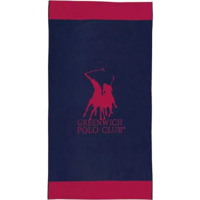 Greenwich Polo Club Πετσέτα Θαλάσσης Βαμβακερή Μπλε 170x90εκ.