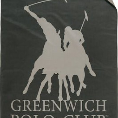 Greenwich Polo Club Πετσέτα Microfiber Σώματος 280gr/m² Διπλής Όψεως Μαύρη 170x80εκ.