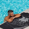 Greenwich Polo Club Πετσέτα Microfiber Σώματος 280gr/m² Διπλής Όψεως Μαύρη 170x80εκ.