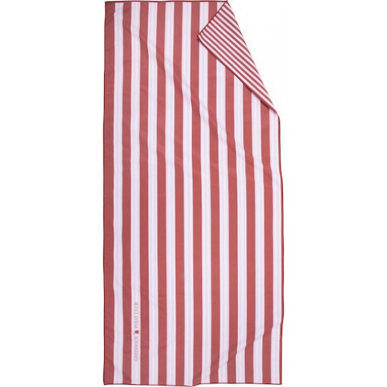 Greenwich Polo Club Πετσέτα Microfiber Σώματος 280gr/m² Διπλής Όψεως Κόκκινη 170x80εκ.