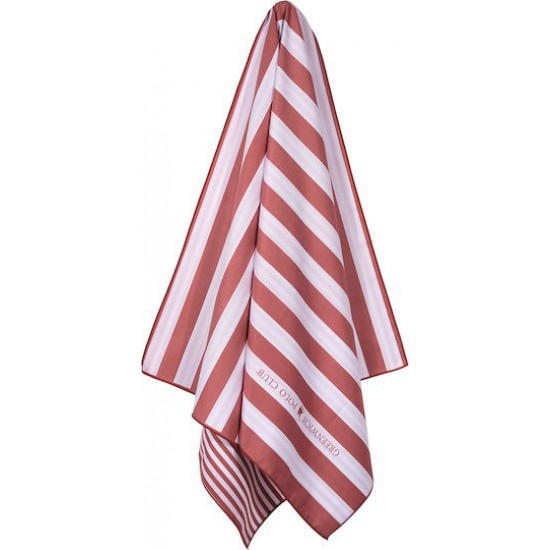 Greenwich Polo Club Πετσέτα Microfiber Σώματος 280gr/m² Διπλής Όψεως Κόκκινη 170x80εκ.