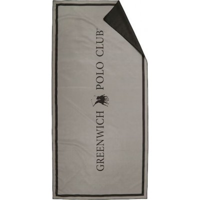 Greenwich Polo Club Πετσέτα Microfiber Σώματος 280gr/m² Διπλής Όψεως Μαύρη 170x80εκ.