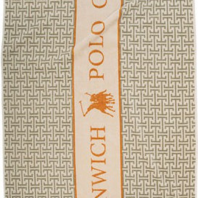 Greenwich Polo Club Πετσέτα Θαλάσσης Βαμβακερή Taupe-Orange 180x90εκ.