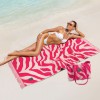 Greenwich Polo Club Πετσέτα Θαλάσσης Βαμβακερή Magenta, Taupe 180x90εκ.