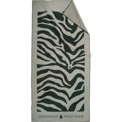 Greenwich Polo Club Πετσέτα Microfiber Σώματος 280gr/m² Διπλής Όψεως Μαύρη 170x80εκ.
