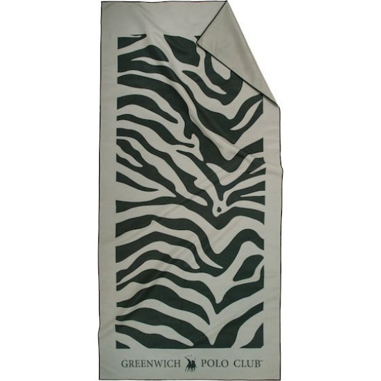 Greenwich Polo Club Πετσέτα Microfiber Σώματος 280gr/m² Διπλής Όψεως Μαύρη 170x80εκ.