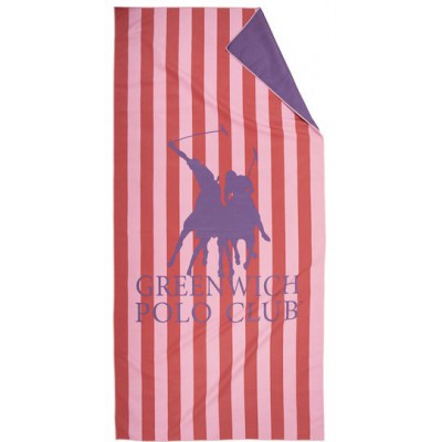 Greenwich Polo Club Πετσέτα Microfiber Σώματος 280gr/m² Διπλής Όψεως Ροζ 170x80εκ.