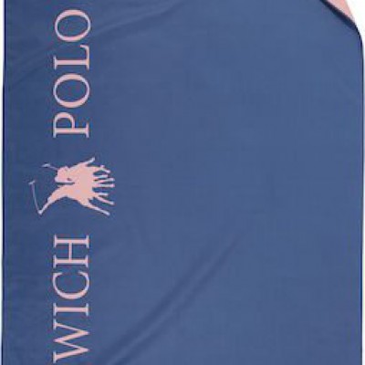 Greenwich Polo Club Πετσέτα Microfiber Σώματος 280gr/m² Διπλής Όψεως Μπλε 170x80εκ.