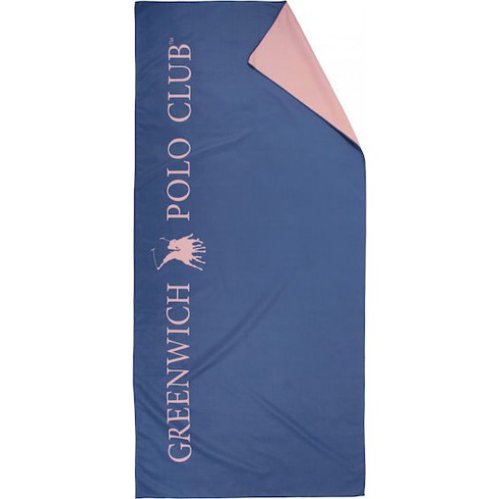 Greenwich Polo Club Πετσέτα Microfiber Σώματος 280gr/m² Διπλής Όψεως Μπλε 170x80εκ.