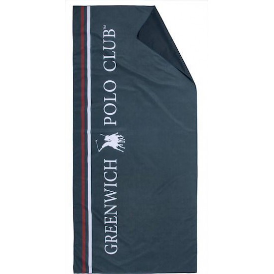 Greenwich Polo Club Πετσέτα Microfiber Σώματος 280gr/m² Διπλής Όψεως Μπλε 170x80εκ.