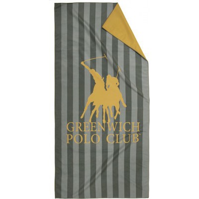 Greenwich Polo Club Πετσέτα Microfiber Σώματος 280gr/m² Διπλής Όψεως Γκρι 170x80εκ.
