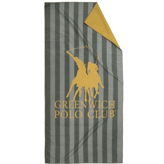 Greenwich Polo Club Πετσέτα Microfiber Σώματος 280gr/m² Διπλής Όψεως Γκρι 170x80εκ.