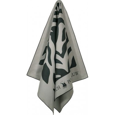Greenwich Polo Club Πετσέτα Microfiber Σώματος 280gr/m² Διπλής Όψεως Μαύρη 170x80εκ.