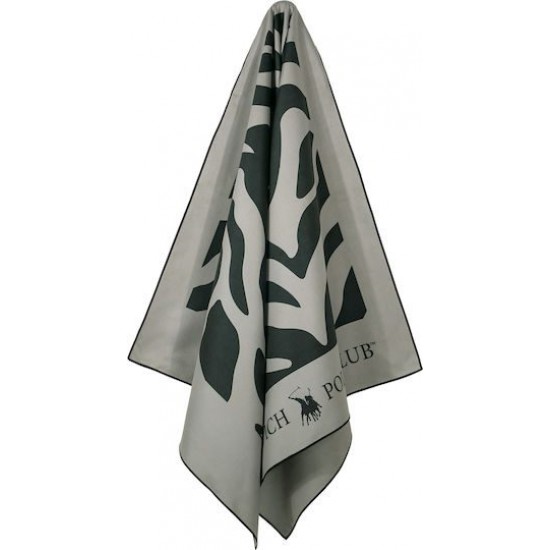 Greenwich Polo Club Πετσέτα Microfiber Σώματος 280gr/m² Διπλής Όψεως Μαύρη 170x80εκ.