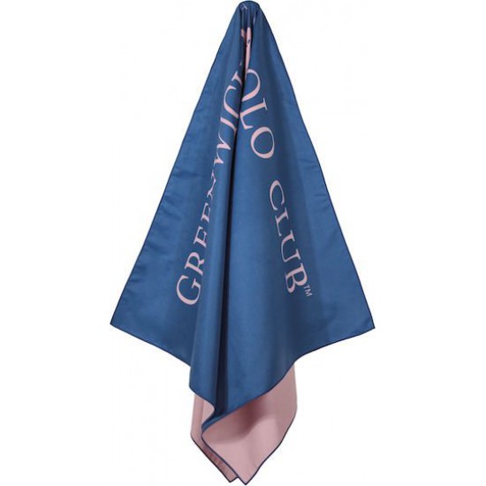 Greenwich Polo Club Πετσέτα Microfiber Σώματος 280gr/m² Διπλής Όψεως Μπλε 170x80εκ.