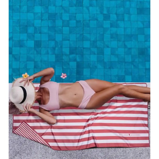 Greenwich Polo Club Πετσέτα Microfiber Σώματος 280gr/m² Διπλής Όψεως Κόκκινη 170x80εκ.