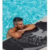 Greenwich Polo Club Πετσέτα Microfiber Σώματος 280gr/m² Διπλής Όψεως Μαύρη 170x80εκ.