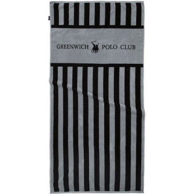 Greenwich Polo Club Πετσέτα Θαλάσσης Βαμβακερή Γκρι 90x180εκ.
