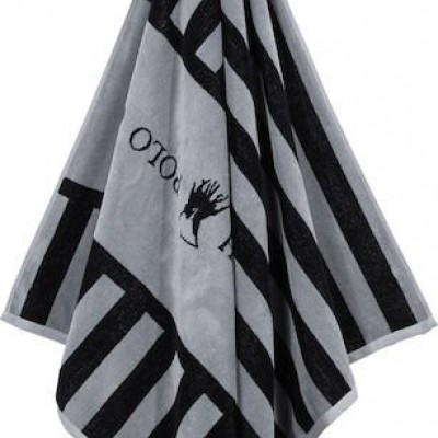 Greenwich Polo Club Πετσέτα Θαλάσσης Βαμβακερή Γκρι 90x180εκ.