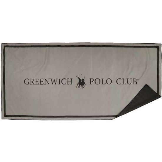Greenwich Polo Club Πετσέτα Microfiber Σώματος 280gr/m² Διπλής Όψεως Μαύρη 170x80εκ.