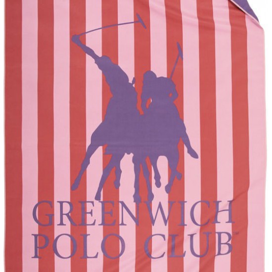 Greenwich Polo Club Πετσέτα Microfiber Σώματος 280gr/m² Διπλής Όψεως Ροζ 170x80εκ.