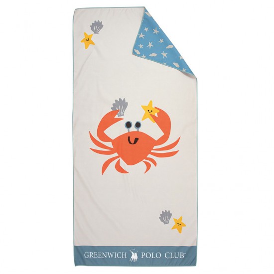 Παιδική Πετσέτα Θαλάσσης Microfiber (70x140) 2 Όψεων Greenwich Polo Club Junior 4080