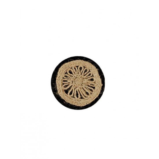 Kentia Coaster 234 Σουβέρ Στρογγυλό Υφασμάτινο Μπεζ 10cm 4τμχ