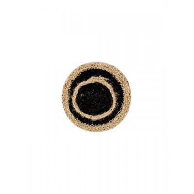Kentia Coaster 233 Σουβέρ Στρογγυλό Υφασμάτινο Μαύρο 10cm 4τμχ