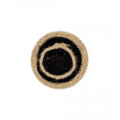 Kentia Coaster 233 Σουβέρ Στρογγυλό Υφασμάτινο Μαύρο 10cm 4τμχ