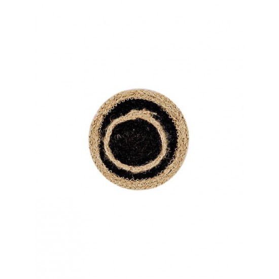 Kentia Coaster 233 Σουβέρ Στρογγυλό Υφασμάτινο Μαύρο 10cm 4τμχ