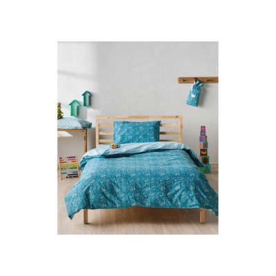 Kentia Σετ Σεντόνια Μονά Βαμβακερά Γαλάζιο 160x245cm 3τμχ