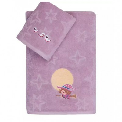 Kentia Σετ Βρεφικές Πετσέτες 2τμχ Hans Λιλά Βάρους 450gr/m²