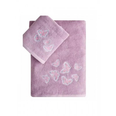 Kentia Σετ Βρεφικές Πετσέτες 2τμχ Niobi Λιλά Βάρους 450gr/m²
