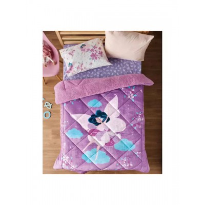 Kentia Παιδικό Κουβερτοπάπλωμα Διπλής Όψης Μονό με Γέμιση Hollowfiber Sirin Lila 160x220εκ.