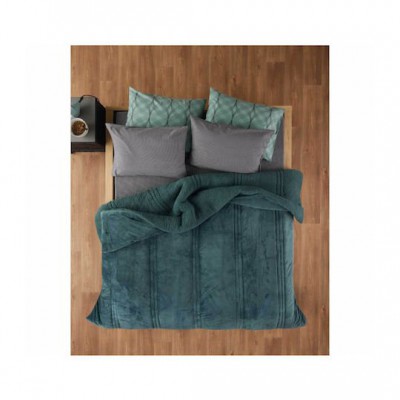 Kentia Κουβερτοπάπλωμα Υπέρδιπλο 240x260εκ. Notturno Πετρόλ 730 GSM