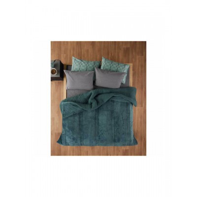Kentia Κουβερτοπάπλωμα Μονό 160x220εκ. Notturno Πετρόλ 730 GSM