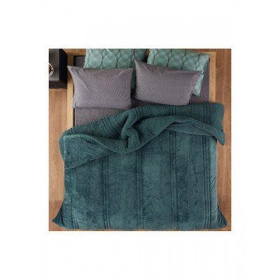 Kentia Κουβερτοπάπλωμα Μονό 160x220εκ. Notturno Πετρόλ 730 GSM