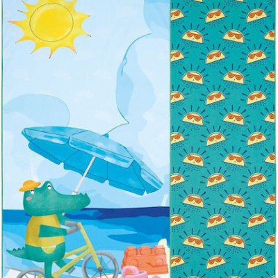 Kentia Παιδική Πετσέτα Θαλάσσης Γαλάζια 140x70εκ.